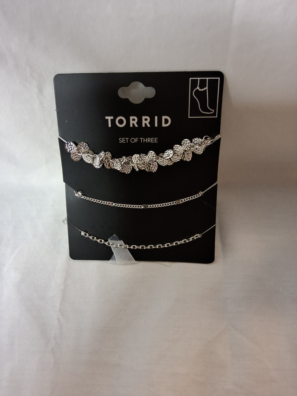 torrid Silver Shaky Disc Anklet Set